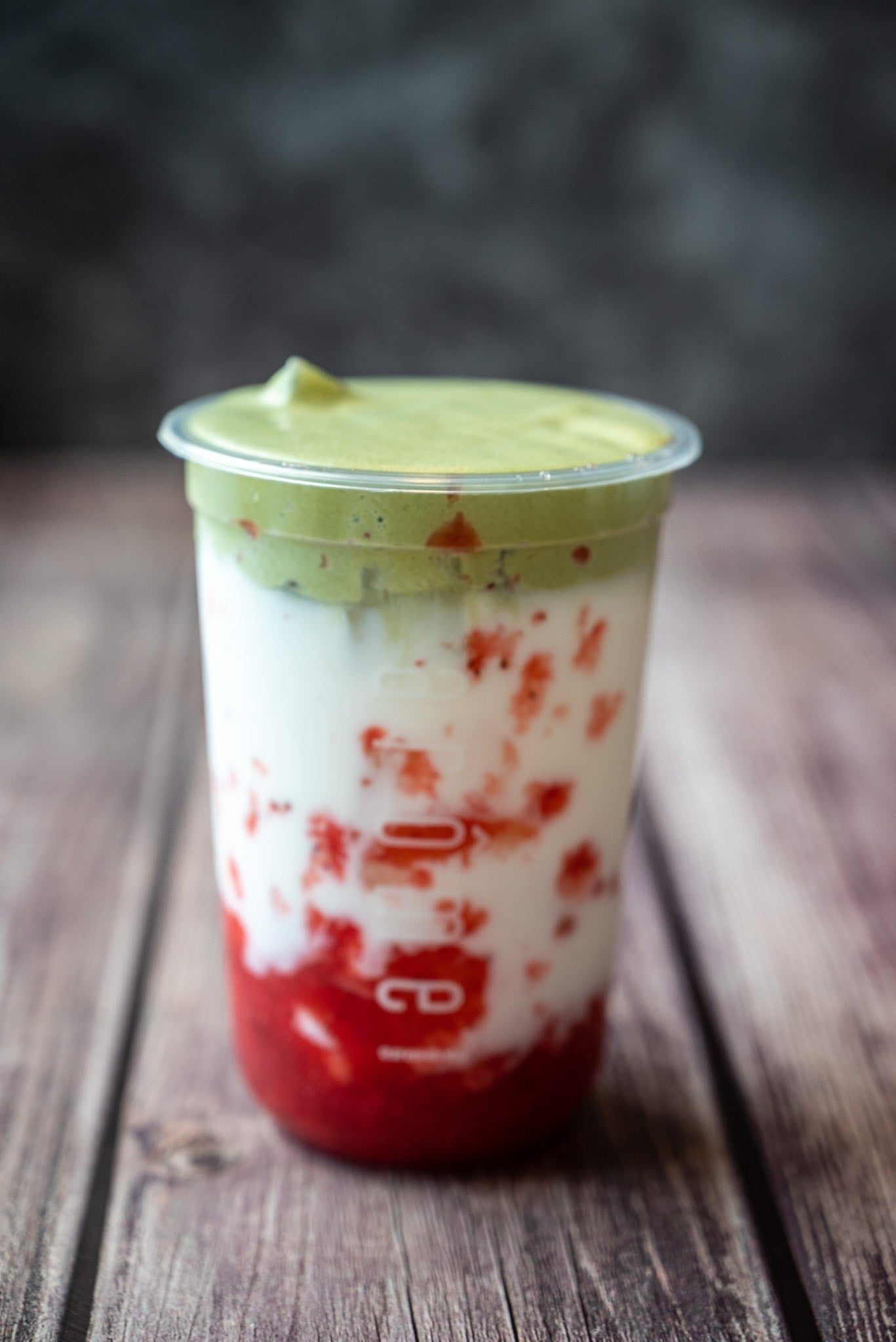 Strawberry Matcha Milk.